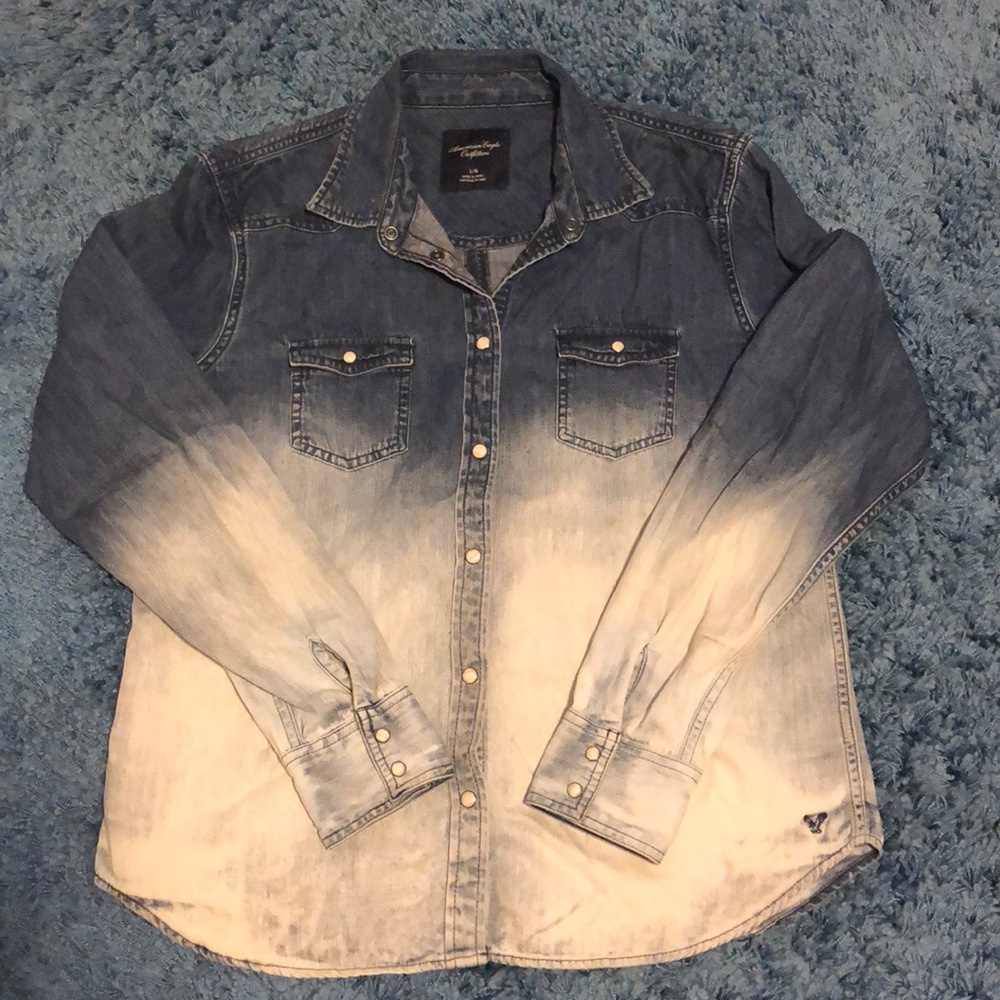 Ombre denim shirt